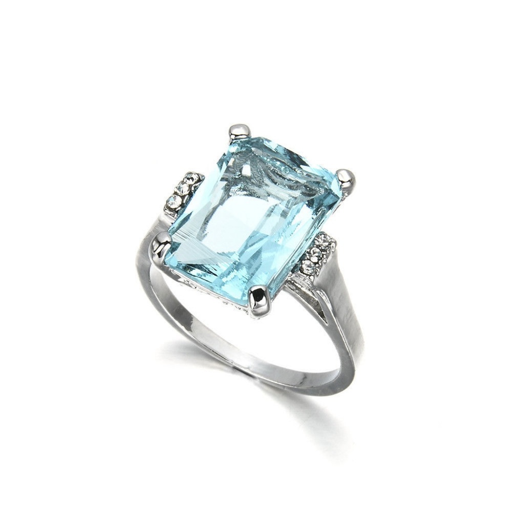 925 silver beautiful Aquamarine 6.35CT ring - Picture 3 of 4